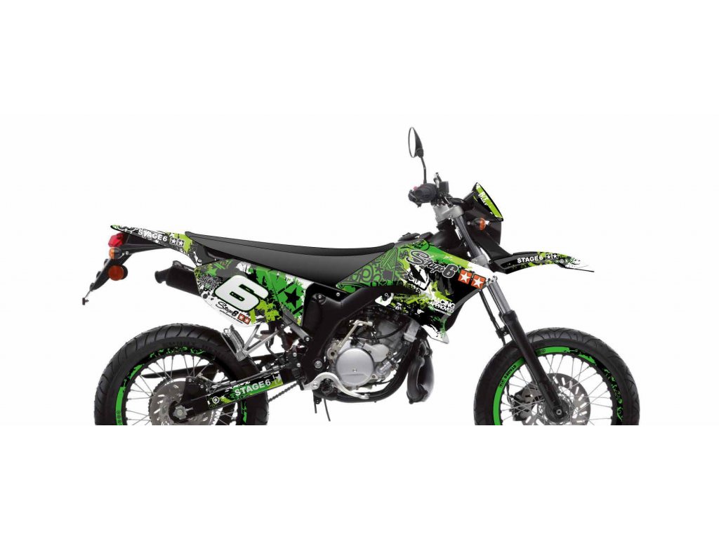 332529 sada polepu stage6 zeleno cerna yamaha dt50