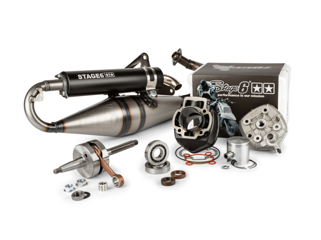 Tuning Kit válec + klikový hřídel + výfuk Stage6 70ccm Streetrace Piaggio LC