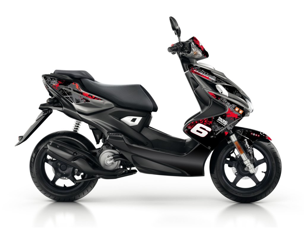 Sada polepů Stage6 červeno - černá Yamaha Aerox / Nitro od roku 2013