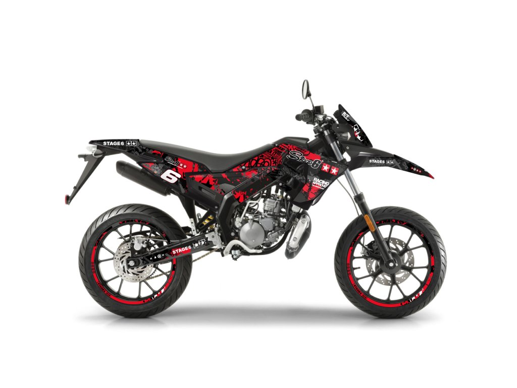 Sada polepů Stage6 červeno - černá Derbi DRD X-Treme Euro 4