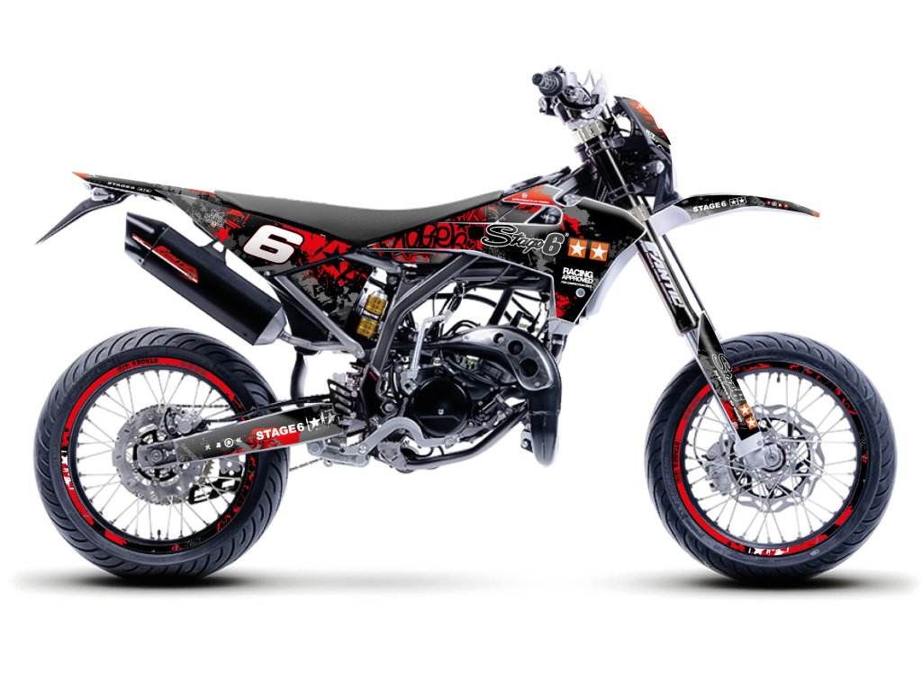 Sada polepů Stage6 červeno - černá Fantic XM 50