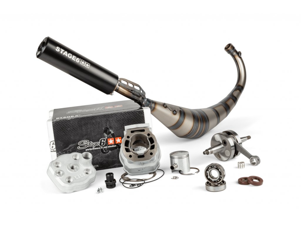342705 8 tuning kit valec klikovy hridel vyfuk stage6 streetrace 88ccm zdvih 45mm derbi euro 3 euro 4