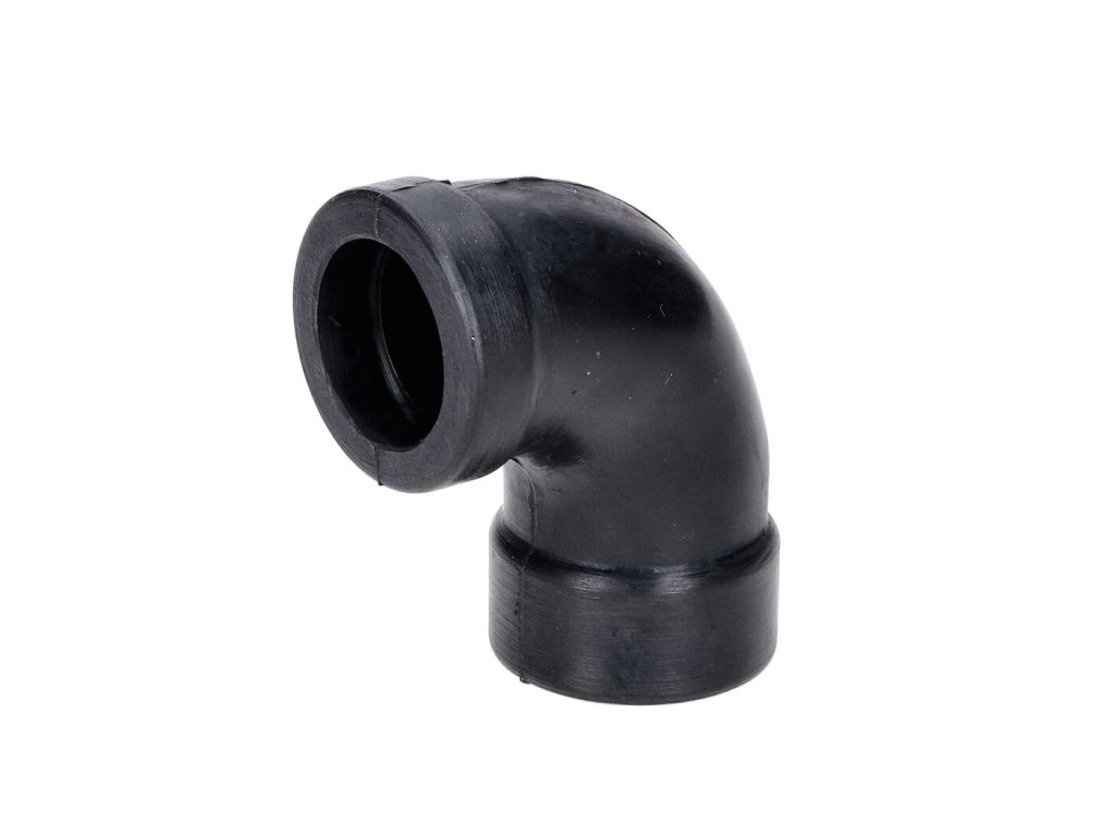 Intake rubber Drilastic for carburetor 20mm 90 degrees 55mm black for Zündapp Combinette 404, 405, 406, 422, Combimot Type 255, Zündapp, Kreidler, Hercules, Puch, Rixe, KTM, DKW