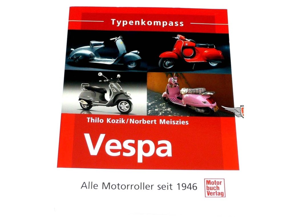 Type compass, reference book for Vespa