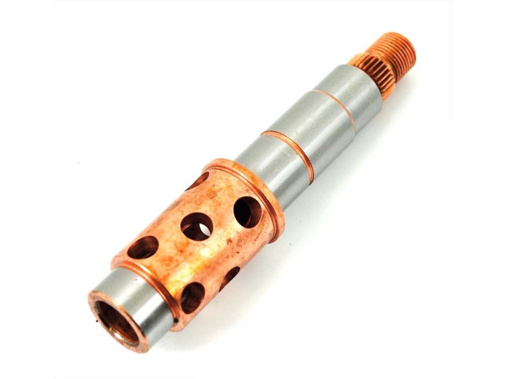 Shift shaft steel/copper splined for C 50 Super Type 441, R 561-003, Roller 3-speed manual transmission, Combinette 429, 433, Sport 510, Falconette 435, ZD 20 446-40, 25 TS 446-420, 446-422