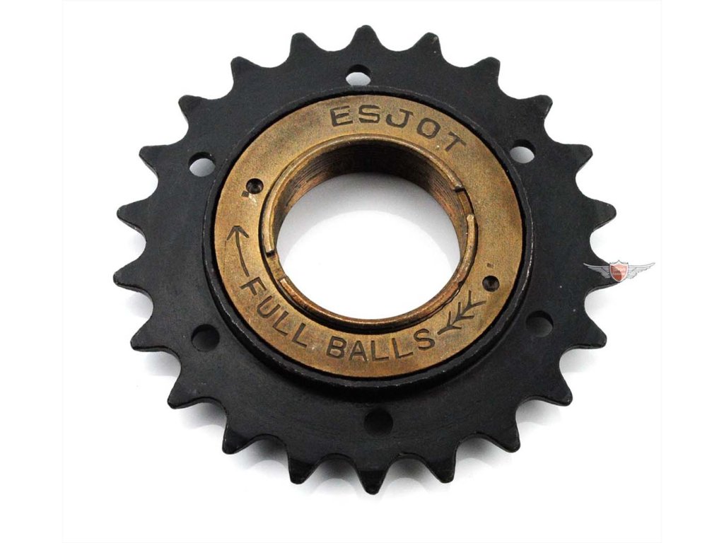 Freewheel pinion Esjot 22 teeth black/bronze for Kreidler Flory MF 2 MP 2, Piaggio Ciao SI Bravo, Zündapp Automatic moped type 442 444, Puch Maxi N S moped