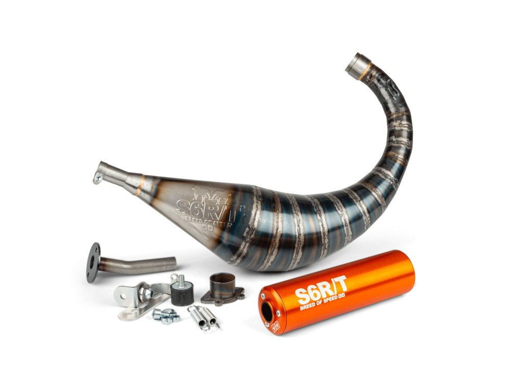 Výfuk Stage6 R/T 70 - 80 ccm, Derbi, oranžová