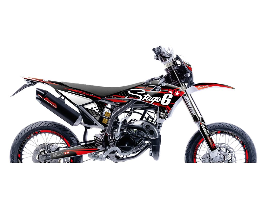 Sada samolepek Fantic XM 50 2017 - 2022 Stage6, červená