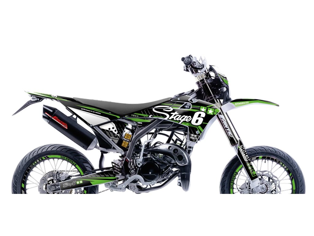 Sada samolepek Fantic XM 50 2017 - 2022 Stage6, zelená