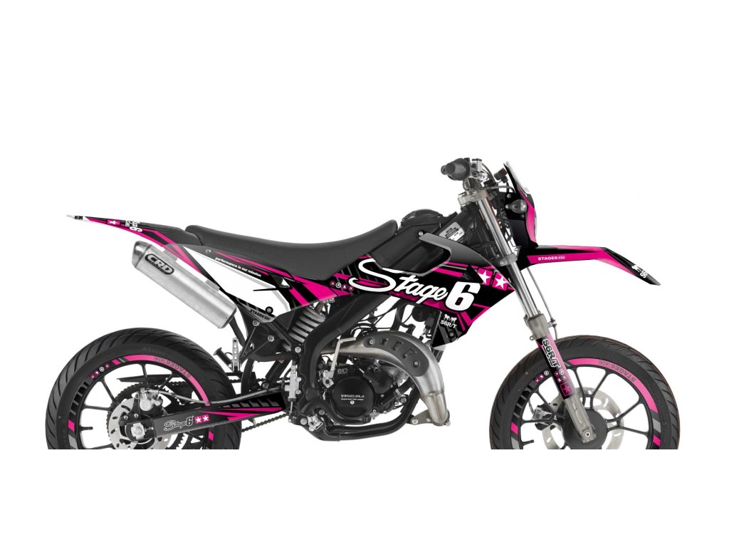 Sada samolepek Rieju MRT od 2022 Stage6 růžová