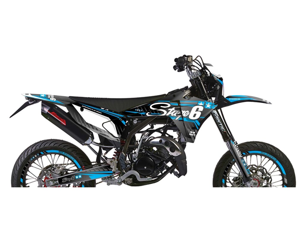 Sada samolepek Fantic XM 50 od 2023 Stage6 modrá