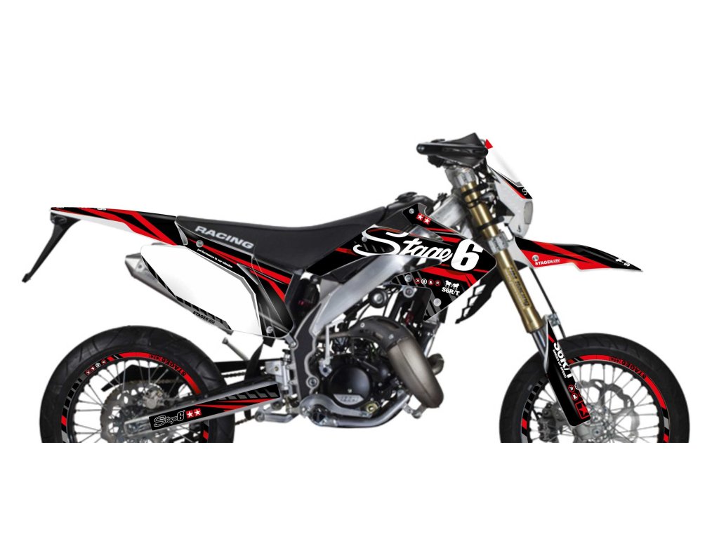 Sada samolepek Honda HM 50 Stage6 červená