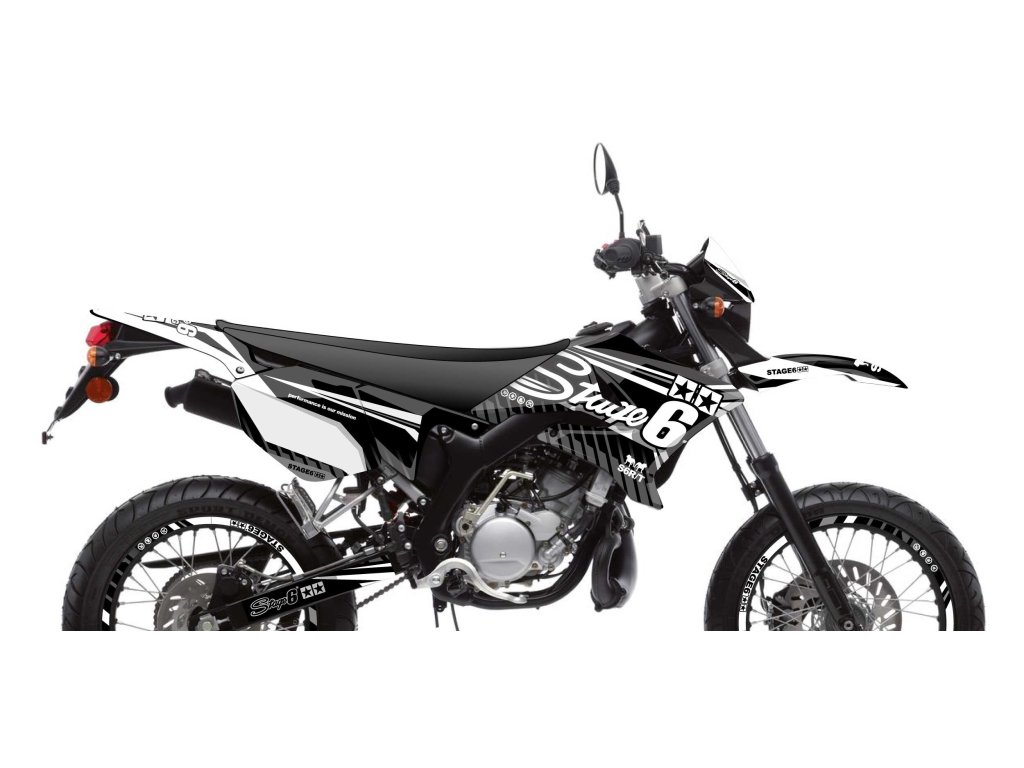 Sada samolepek Yamaha DT 50 Stage6 bílá