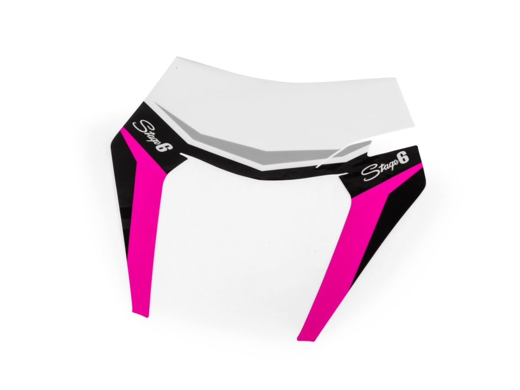 Samolepka masky světlometu KTM EXC Stage6 růžová