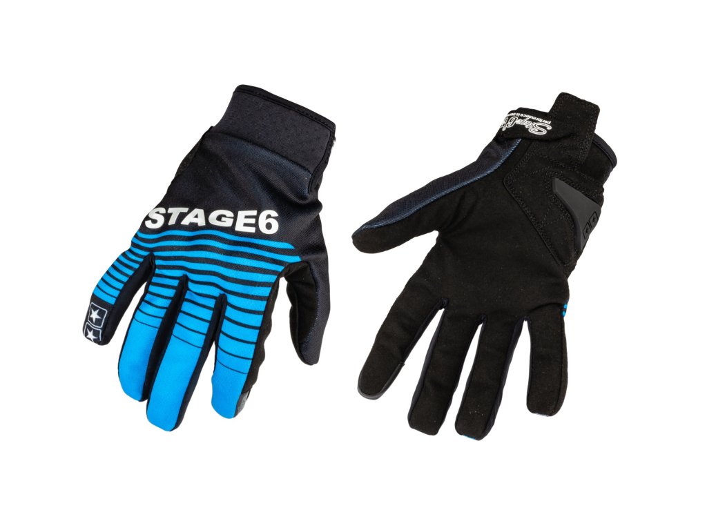 Motocyklové rukavice Stage6 Street Pure modrá / černá S