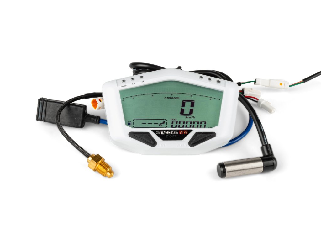 Tachometr multifunkční digitální Stage6 R/T MK2 bílý