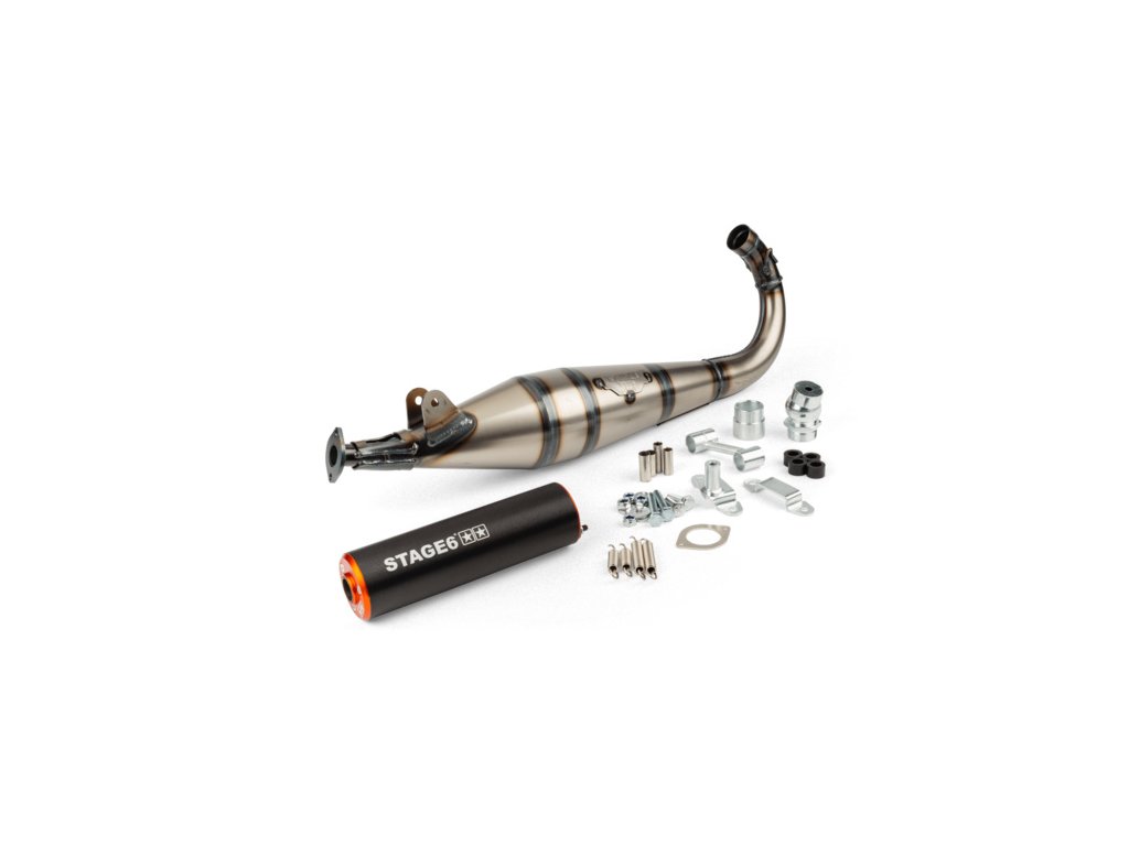 Výfuk Stage6 StreetRace MBK 51 oranžová / černá