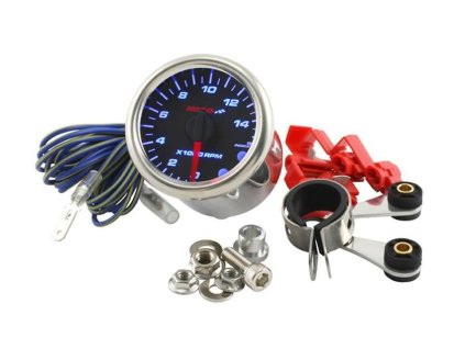Otáčkoměr KOSO GP Style, 48 mm, černý podklad