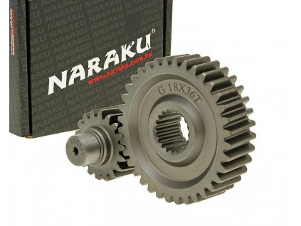 NK900.99 - Sekundární převod Naraku Racing 18/36 +35%, GY6 125 / 150ccm 152/157QMI