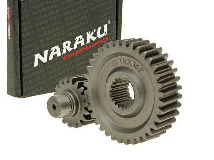 Sekundární převod Naraku Racing 18/36 +35%, GY6 125 / 150ccm 152/157QMI