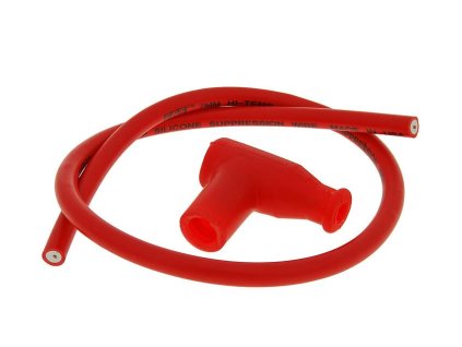 Kabel ke svíčce včetně fajfky, červený