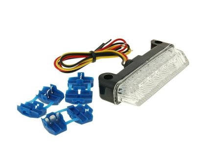 Zadní světlo LED čiré, univerzální 78x16mm