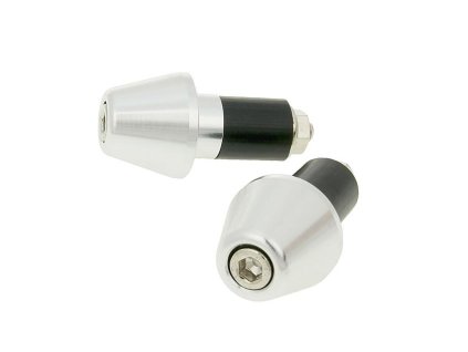 Koncovky řidítek Shorty 17,5mm stříbrná