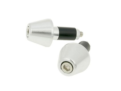 Koncovky řidítek Shorty 13,5mm stříbrná
