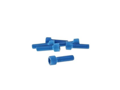 Sada šroubů 6ks inbus modrá - M6x20