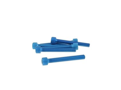 Sada šroubů 6ks inbus modrá - M6x45