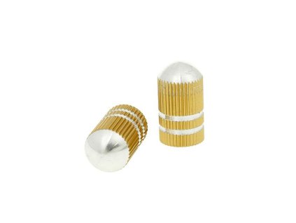 Čepičky ventilků 2ks Bullet zlatá - univerzální