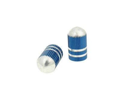 Čepičky ventilků 2ks Bullet modrá - univerzální