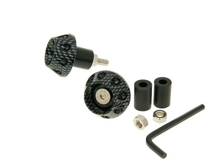 Koncovky řidítek Flat 13,5 / 17,5mm - Carbon