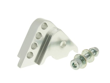 Podložka pod tlumič CNC 4 díry stříbrná Minarelli vertical