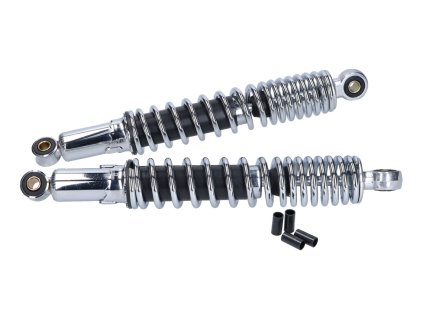 Sada zadních tlumičů univerzální chrom 340mm