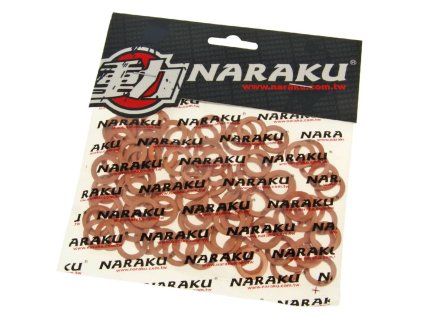 Sada těsnících posložek měď Naraku 10x16x1,5mm 100ks