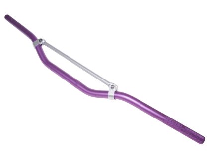 Motokros řidítka alu s hrazdou fialová 22mm - 810mm