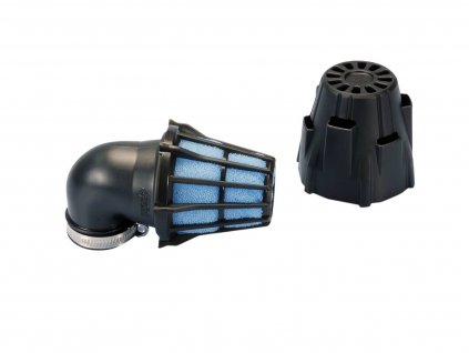 203.0093 - Vzduchový filtr Polini air box 32mm 90° černo-modrý