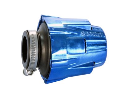 Vzduchový filtr Polini D.46 straight air box 46mm modrý chrom