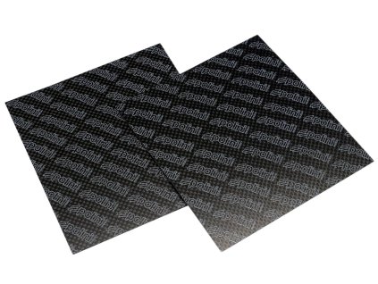 Materiál na klapky, karbon, Polini 0,33mm 110x100mm - univerzální (světle modrá)
