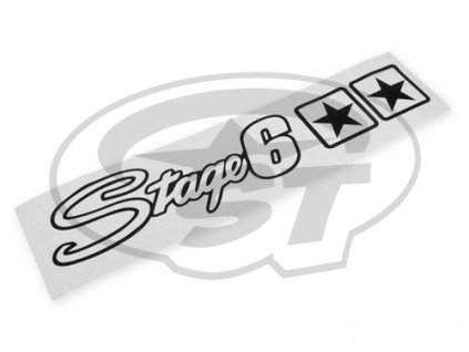 Samolepka Stage6 + hvězdičky, vyřezávaná, 25x4,5cm