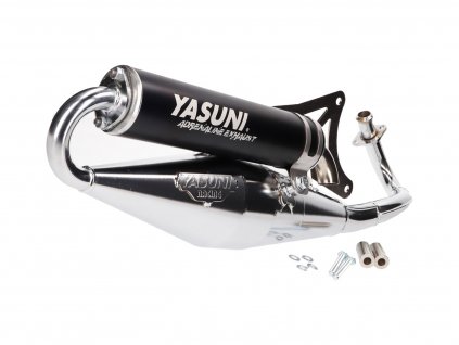 Výfuk Yasuni Scooter Z černá chrom, Piaggio