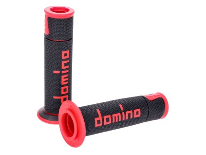 Gripy Domino A450 on-road racing černo - červené, otevřené