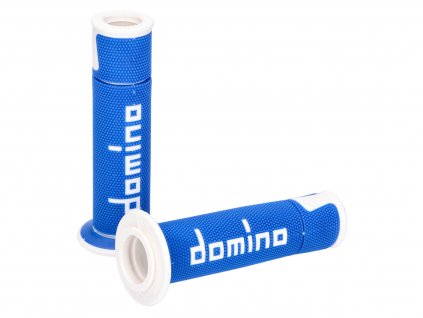 39777 - Gripy Domino A450 on-road racing modro - bílé, otevřené