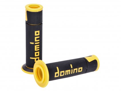 39778 - Gripy Domino A450 on-road racing černo - žluté, otevřené