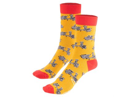 Ponožky Vespa Kickstarter, oranžová/červená, unisex, 41-46