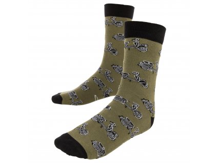 Ponožky Vespa Kickstarter, zelená/černá, unisex, 41-46