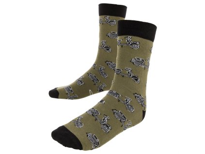 Ponožky Vespa Kickstarter, zelená/černá, unisex, 36-40