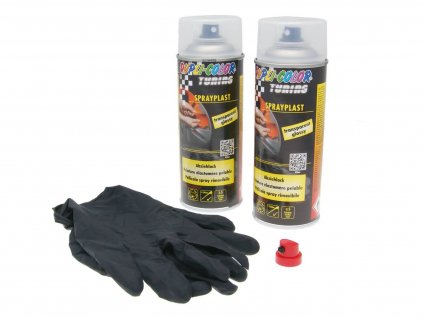 33698-TR-SET - strippable lacquer Dupli-Color Sprayplast set transparent glossy 2x400ml