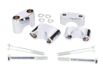 40829 - handlebar clamp set chromed for Simson S50, S51, S70